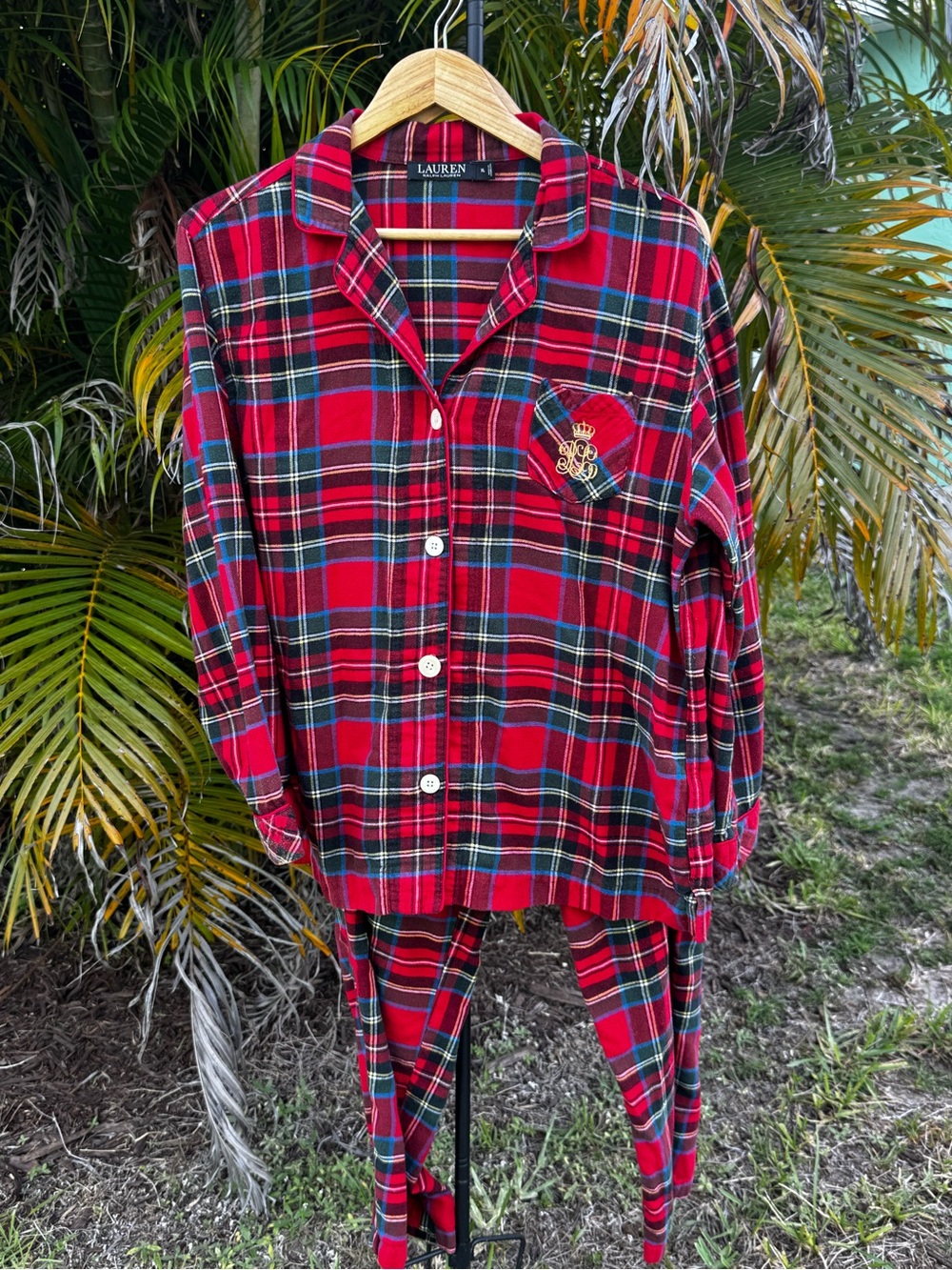 2 piece Ralph Lauren Black Label XL plaid flannel pajamas